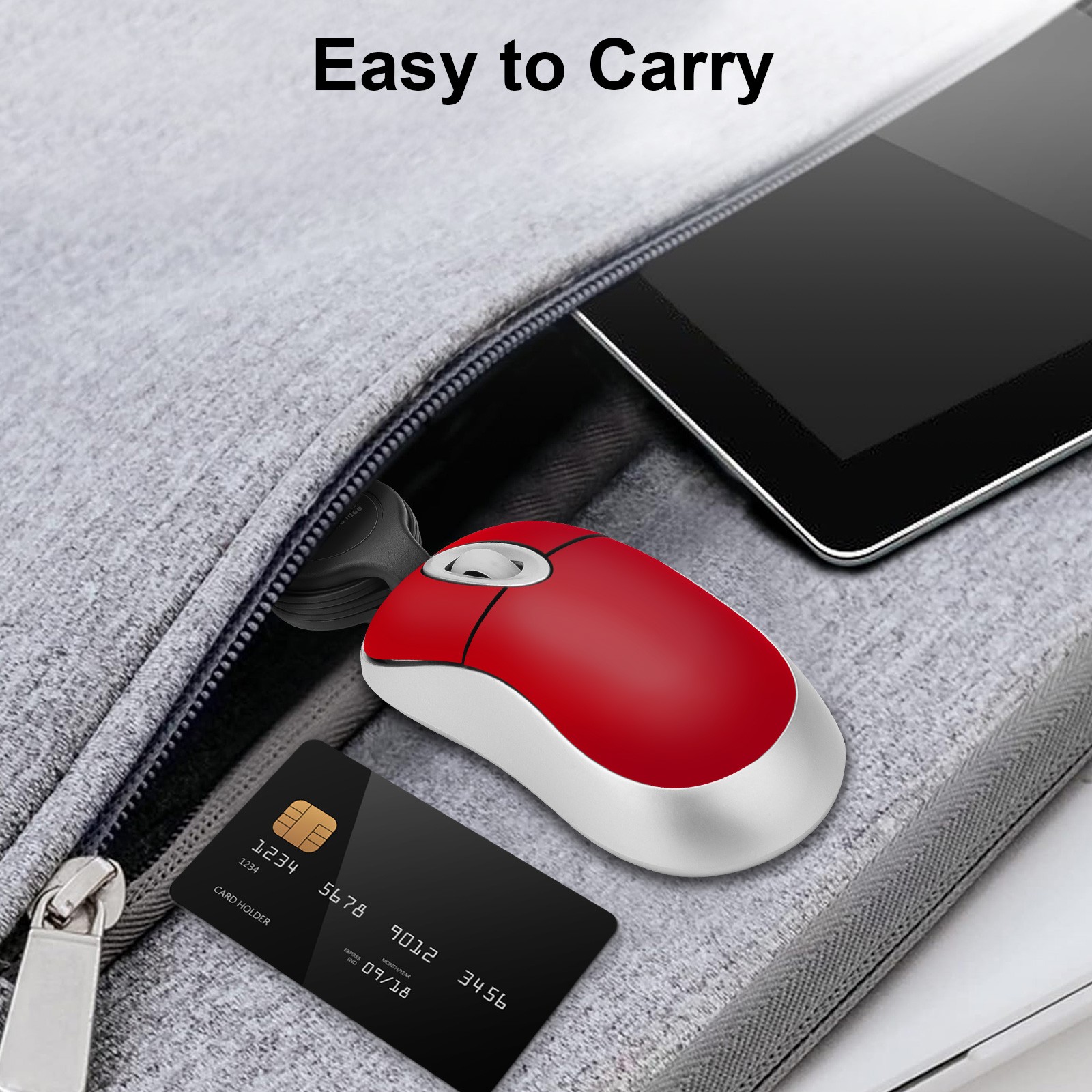 USB C Optical Mouse Mini Wired Mice w/ Retractable Cable for PC Computer Laptop