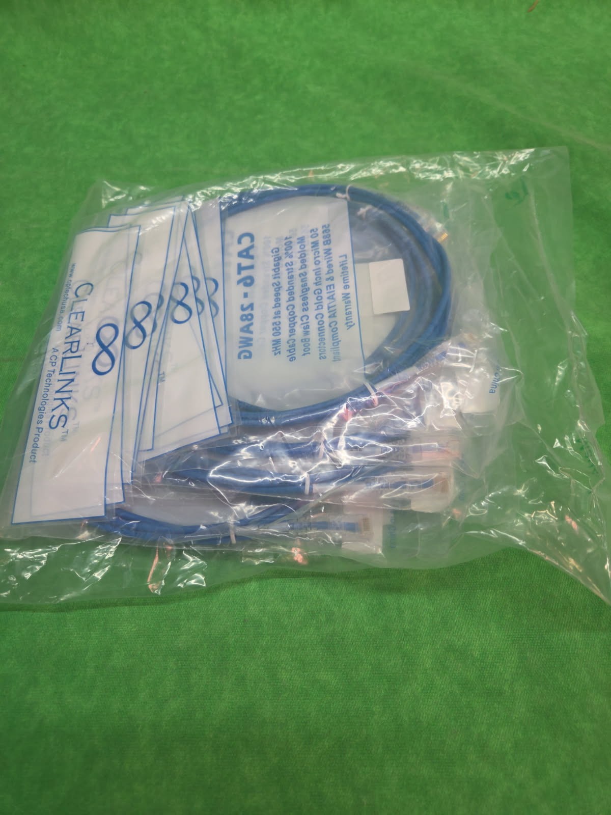 Ultra Slim CAT 6 UTP Blue Patch Cable 28AWG RJ45 Network 7 feet NEW LOT 10 PCS