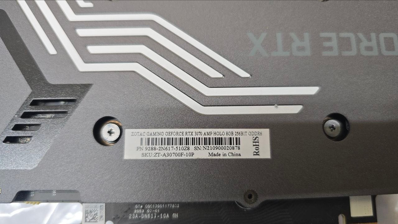 Zotac AMP Holo RTX 3070 8GB Graphics Card
