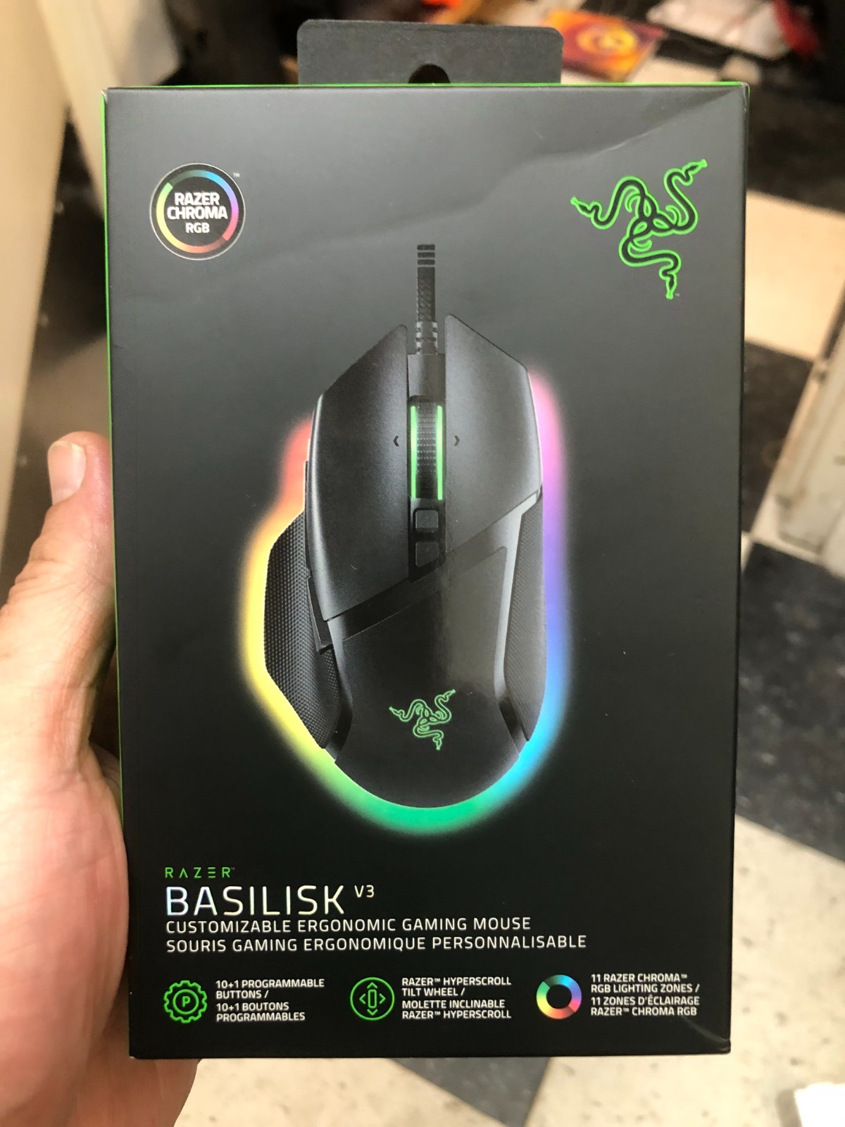 Razer Basilisk V3 Wireless Gaming Mouse- Black- Brand New