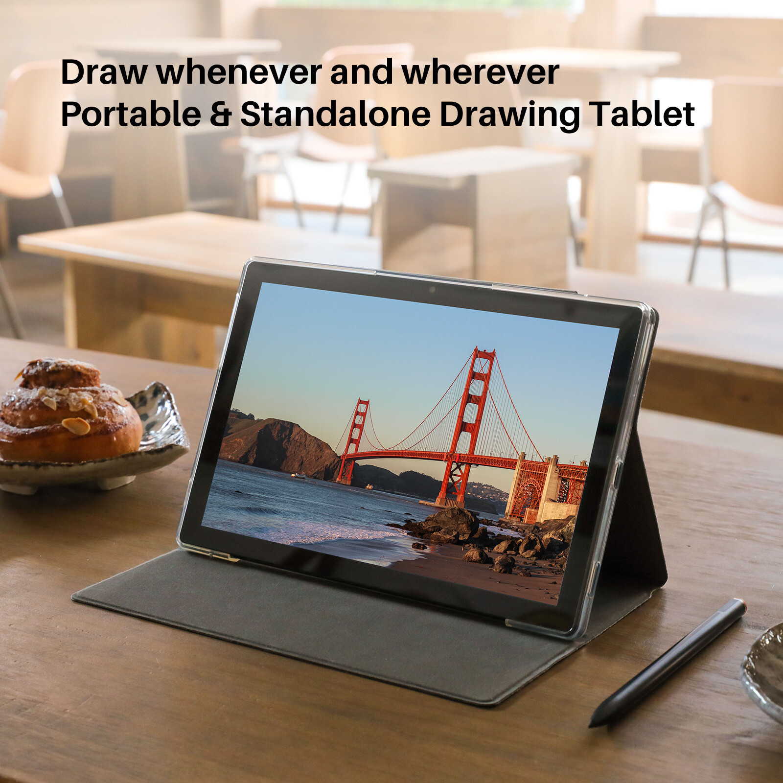 Refurbished HUION Kamvas Slate 10 Standalone Android Drawing Tablet 8GB+128GB