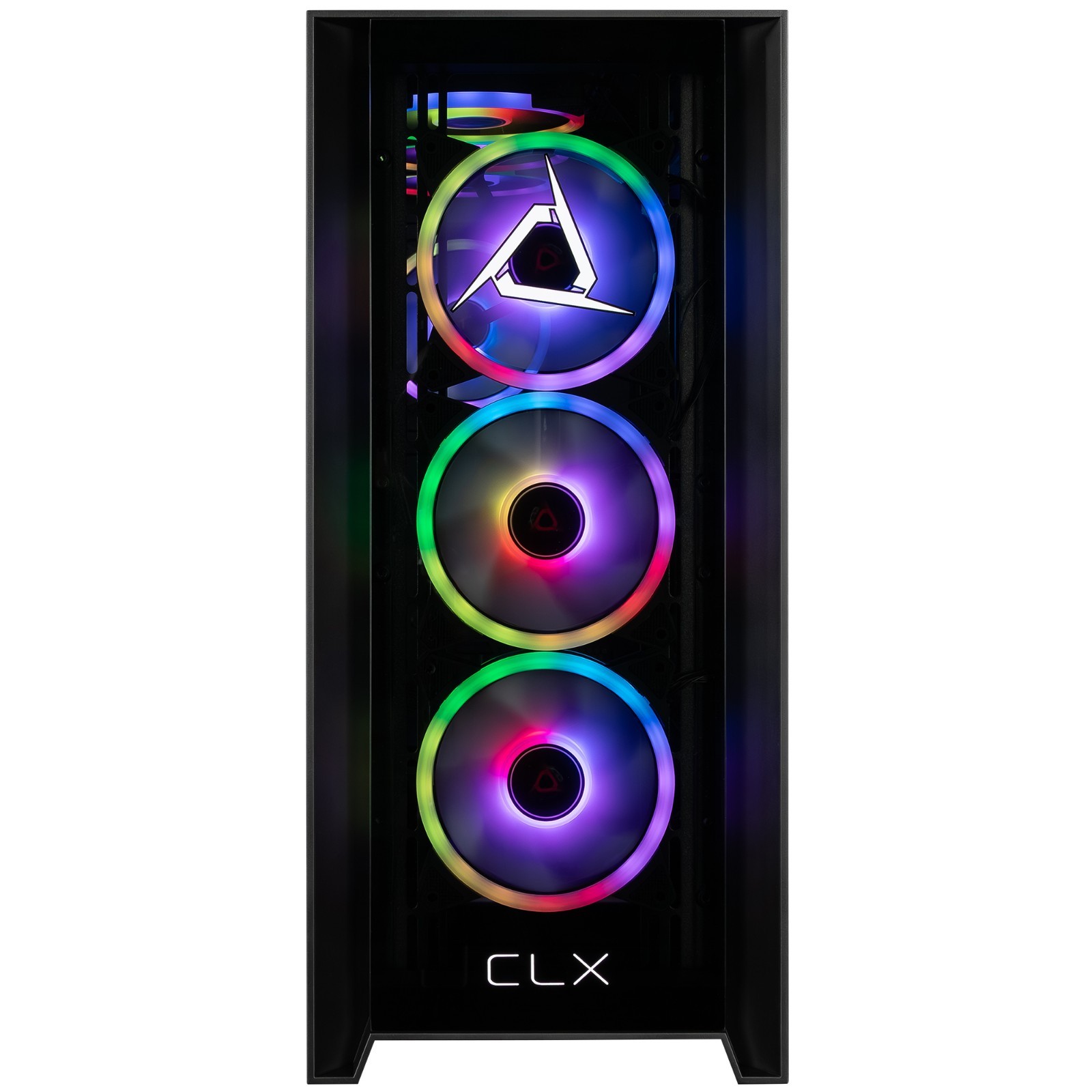 CLX Obelisk Gaming PC Case ATX/E-ATX Mid Tower Tempered Glass With 6 RGB Fans
