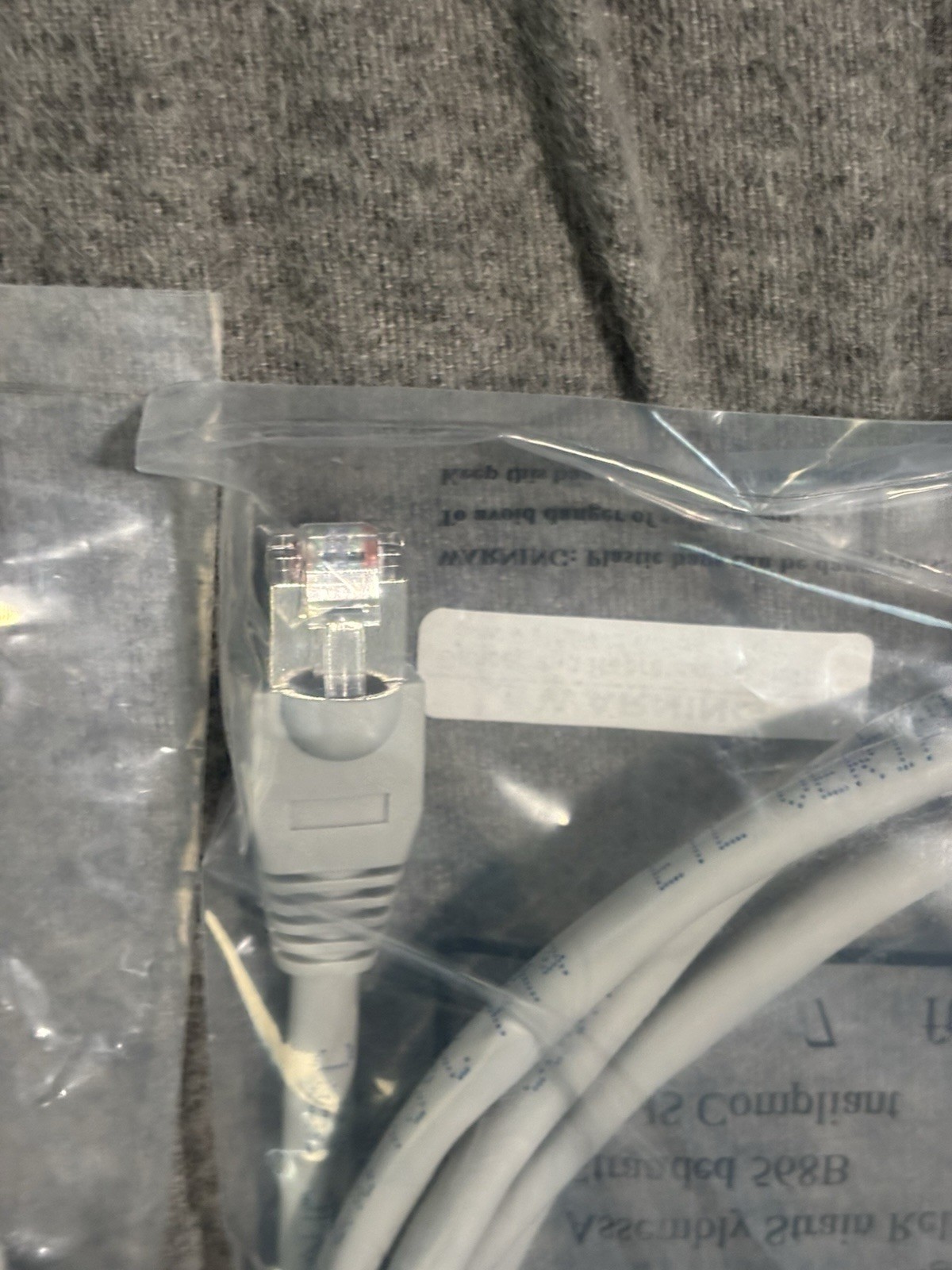 CRESTRON RJ-45 Ethernet Patch Cable Male to Male 7 ft Gray Round CBL-CAT5E-7