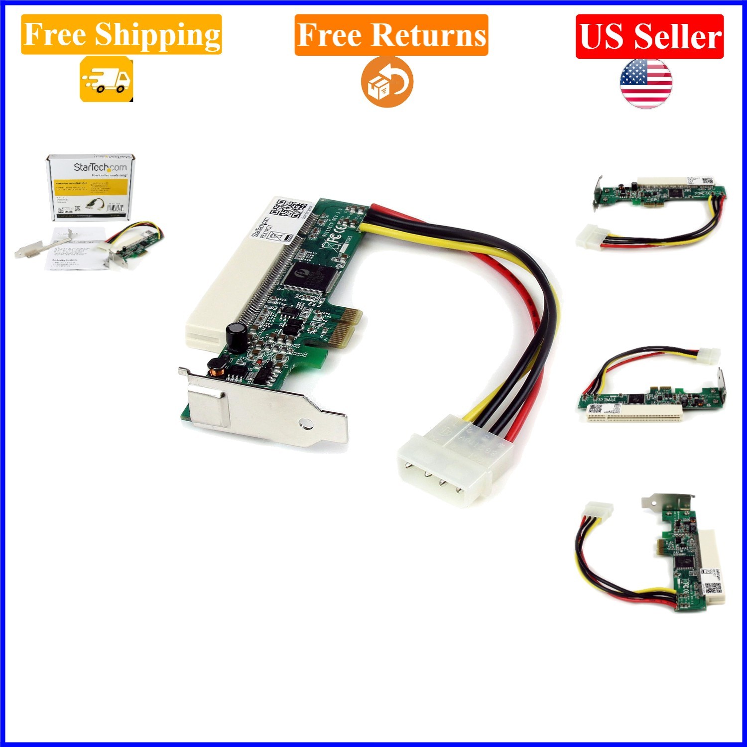 PCI Express to PCI Adapter Card, Low Profile, TAA Compliant, No Drivers