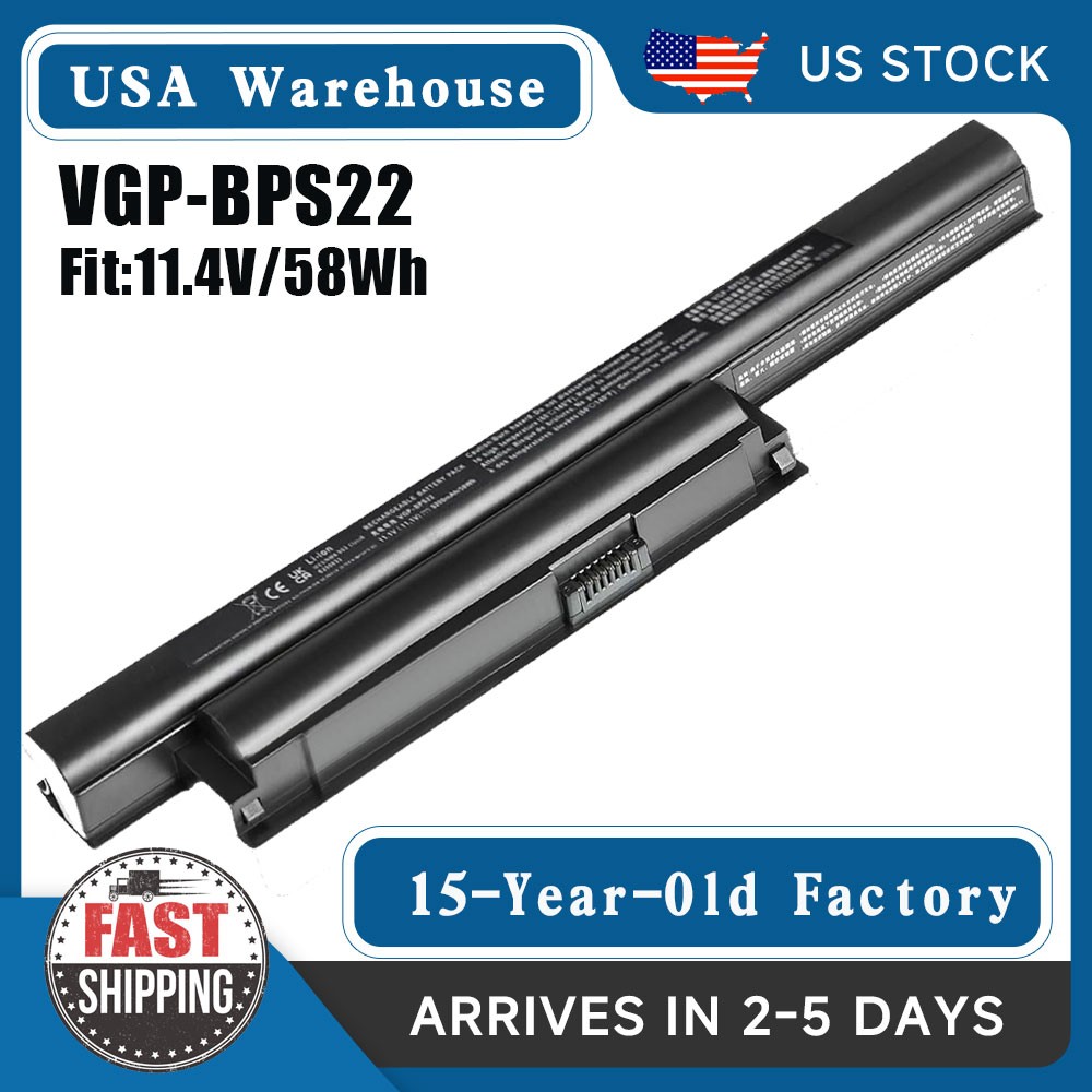 NEW VGP-BPS22 VGP-BPS22A 5200mAh Battery for Sony Vaio VPC-E1Z1E VPC-EA12EH/WI