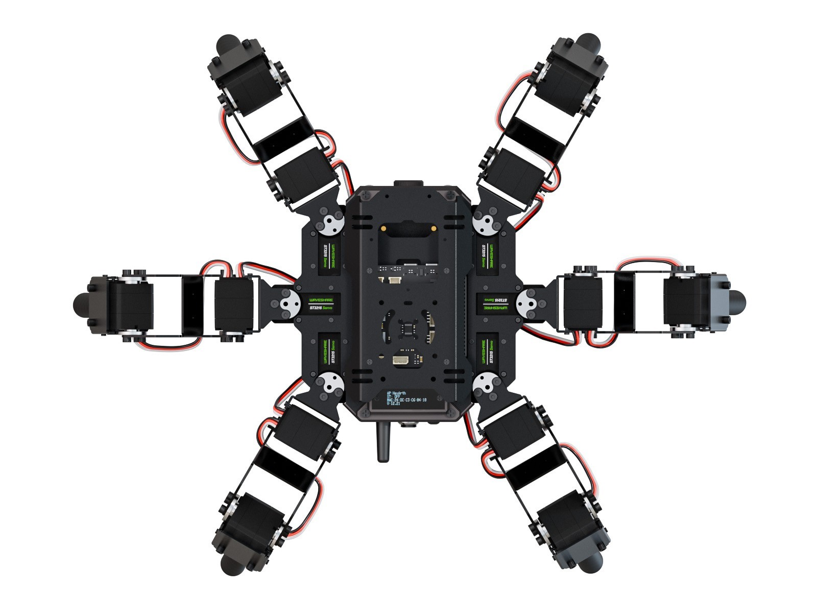Waveshare 18-DOF HexArth Bionic Hexapod Robot, Open Source For ESP32,Vector Moti