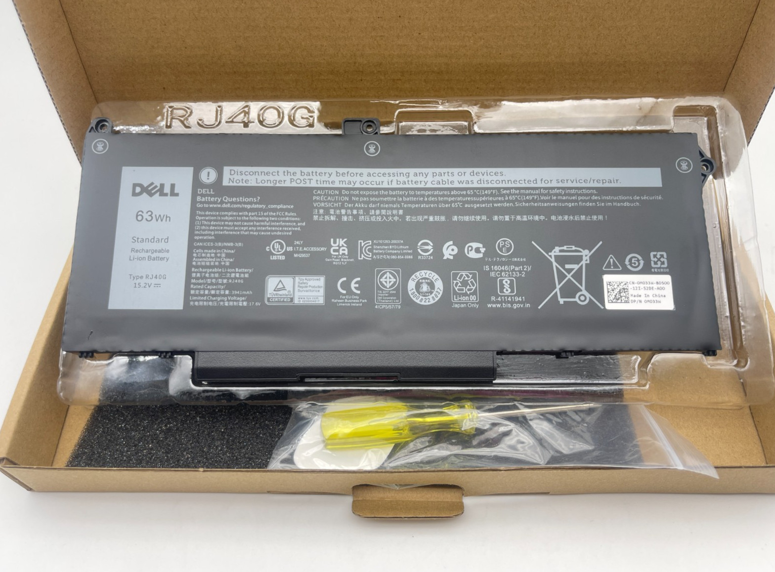 New!! Geniune RJ40G Laptop Battery For Dell Latitude 5420 5520 3560 4 Cell M033W