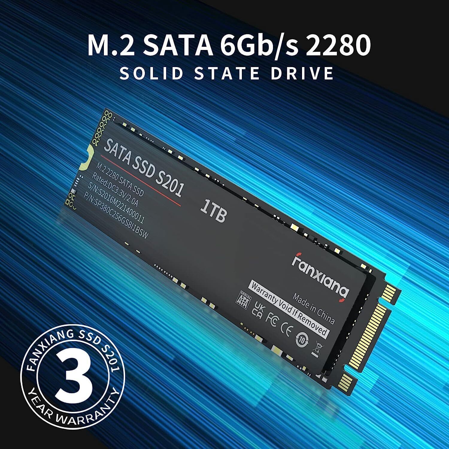 fanxiang M.2 2280 SATA III 2TB 1TB 512G SSD 6Gb/s Internal Solid State Drive Lot