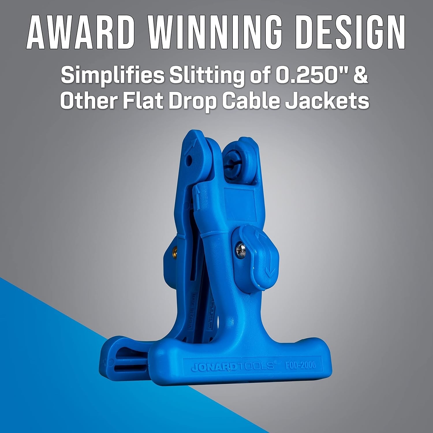 FOD-2000 Fiber Optic Drop Cable Slitter for 0.250″ Flat Cable, Blue