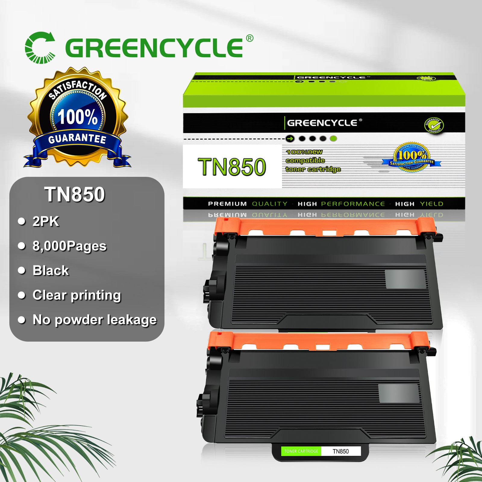 2PK TN850 HY Toner Cartridge Compatible For Brother DCP-L5500DN DCP-L5600DN