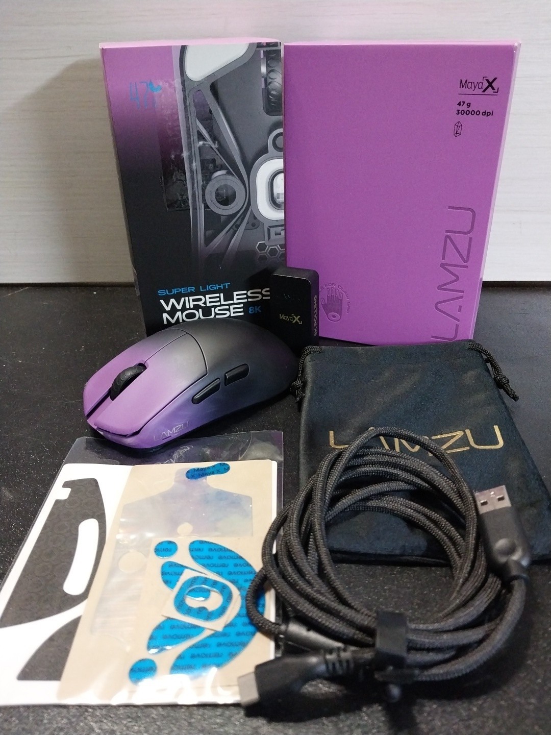 Lamzu Maya X Wireless Gaming Mouse 8K Superlight 47g Purple Shadow