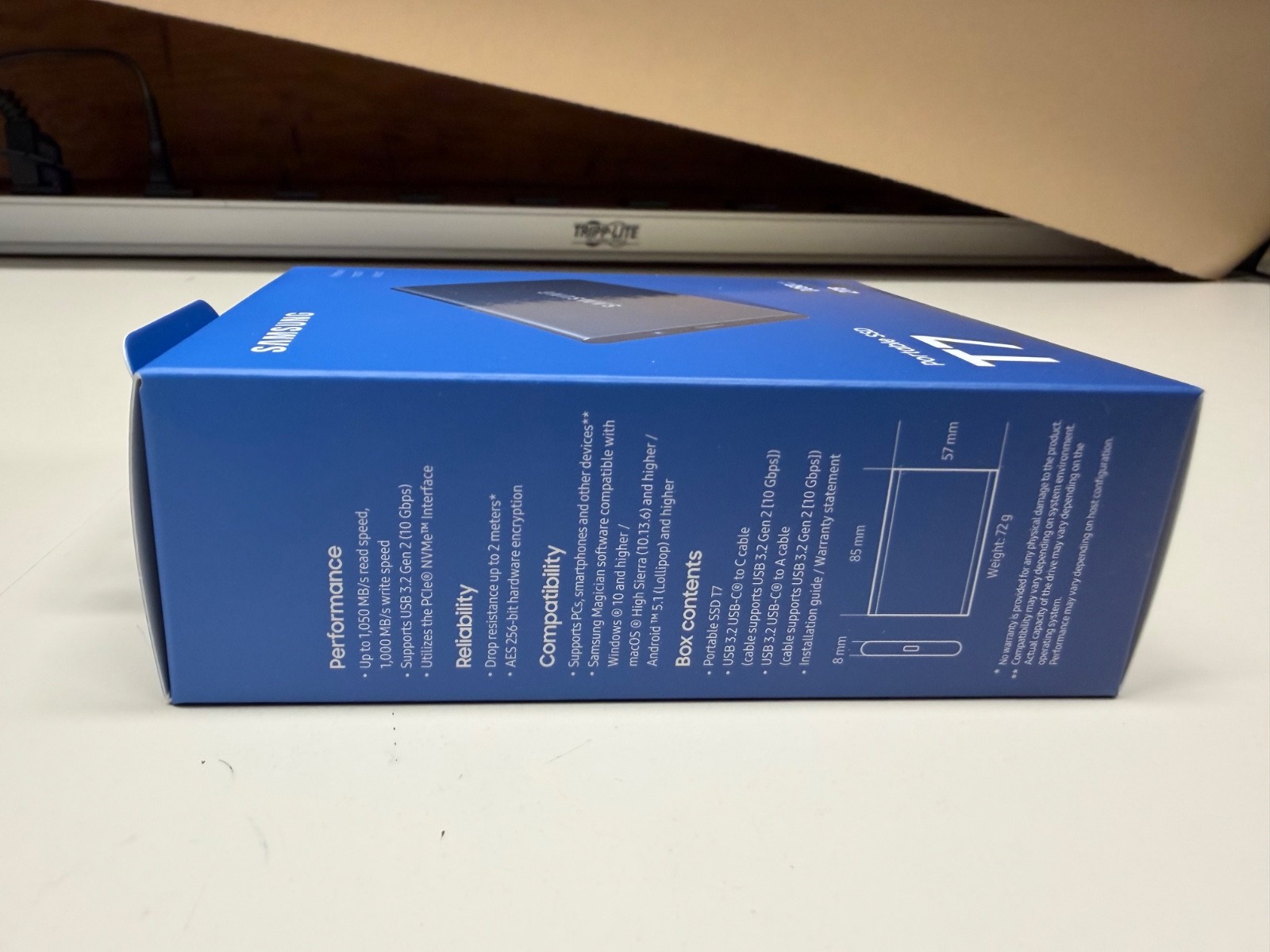 NEW SAMSUNG T7 2TB PORTABLE SSD 1050MB/s FOR WINDOWS MAC ANDROID MU-PC2T0T/AM