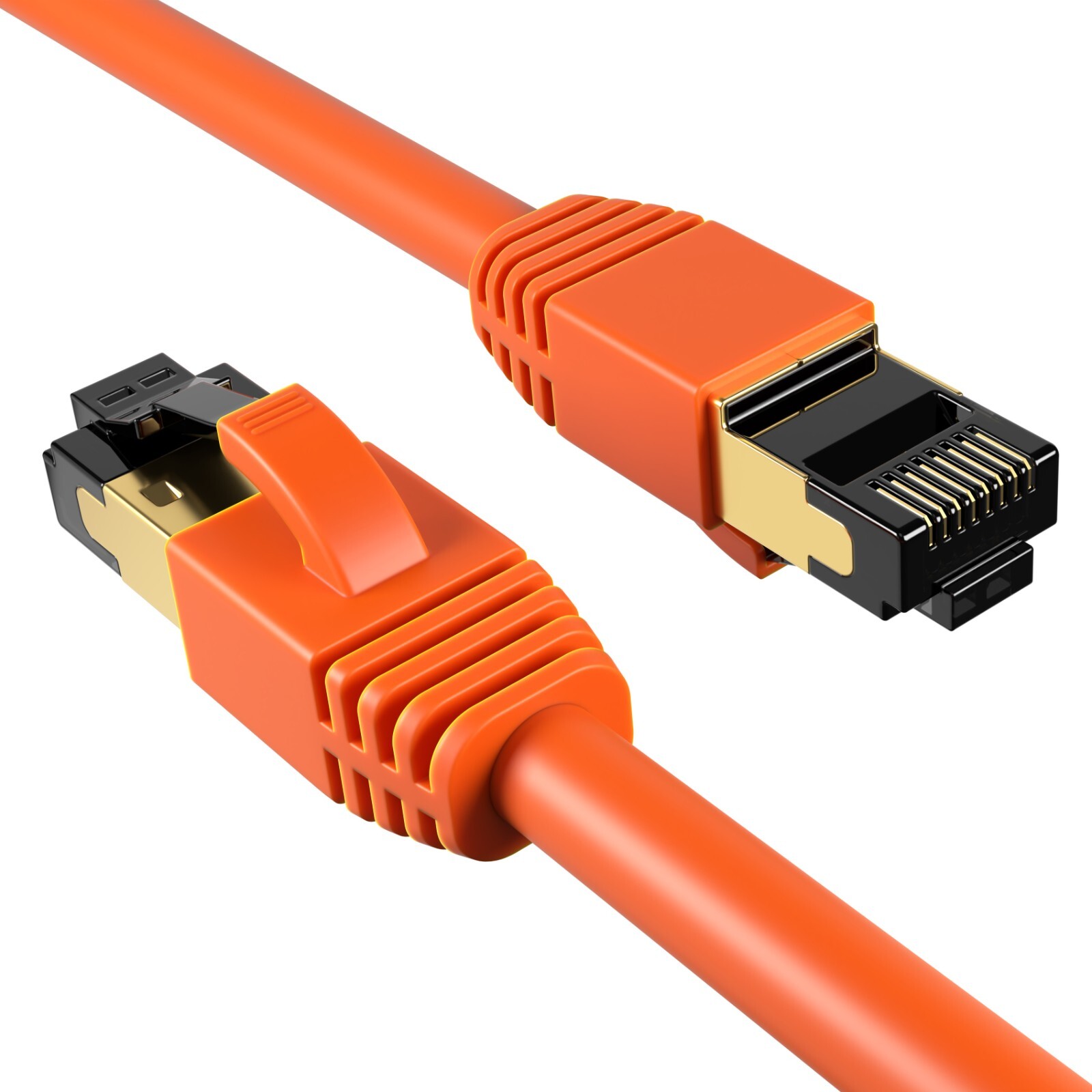Cat 8 Ethernet Cable Orange RJ45 Network UTP Lan Cable Patch Cord SFTP 26AWG Lot