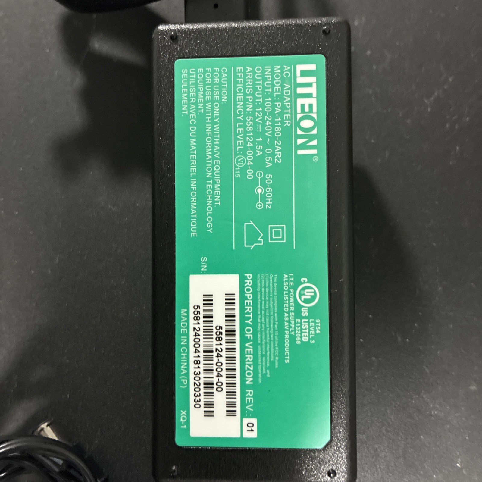 Authentic OEM LITEON Power Supply for Verizon/Frontier Arris Set-Top Boxes