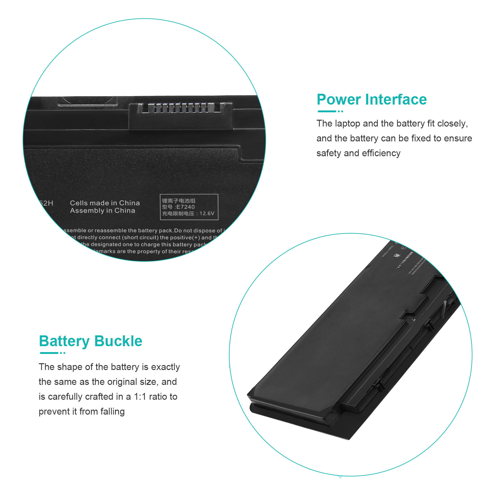 45Wh Battery for Dell Latitude E7240 E7250 Ultrabook GVD76 WD52H KWFFN 451-BBFY