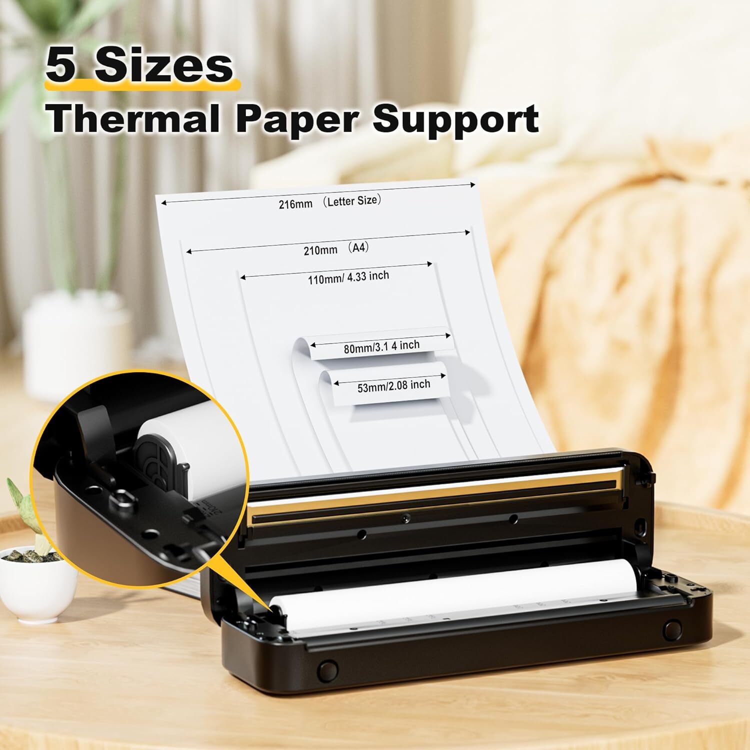 Phomemo M832 Thermal Printer Wireless Inkless Printer for Travel Office Home LOT