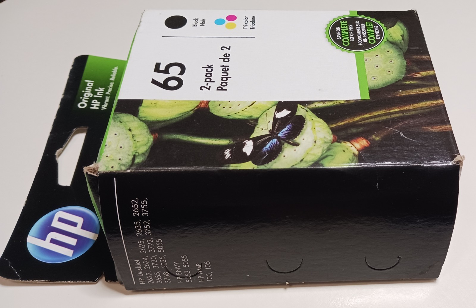 GENUINE OEM HP 65 (T0A36AN) BlLACK & Tri-COLOR Original Ink Cartridges BRAND NEW