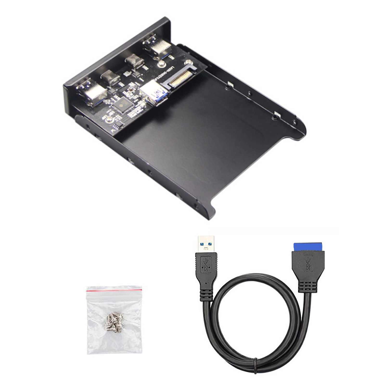 3.5 Inch USB-C USB 3.0 HUB 4 Ports Front Panel Floppy Bay Computer Accessories