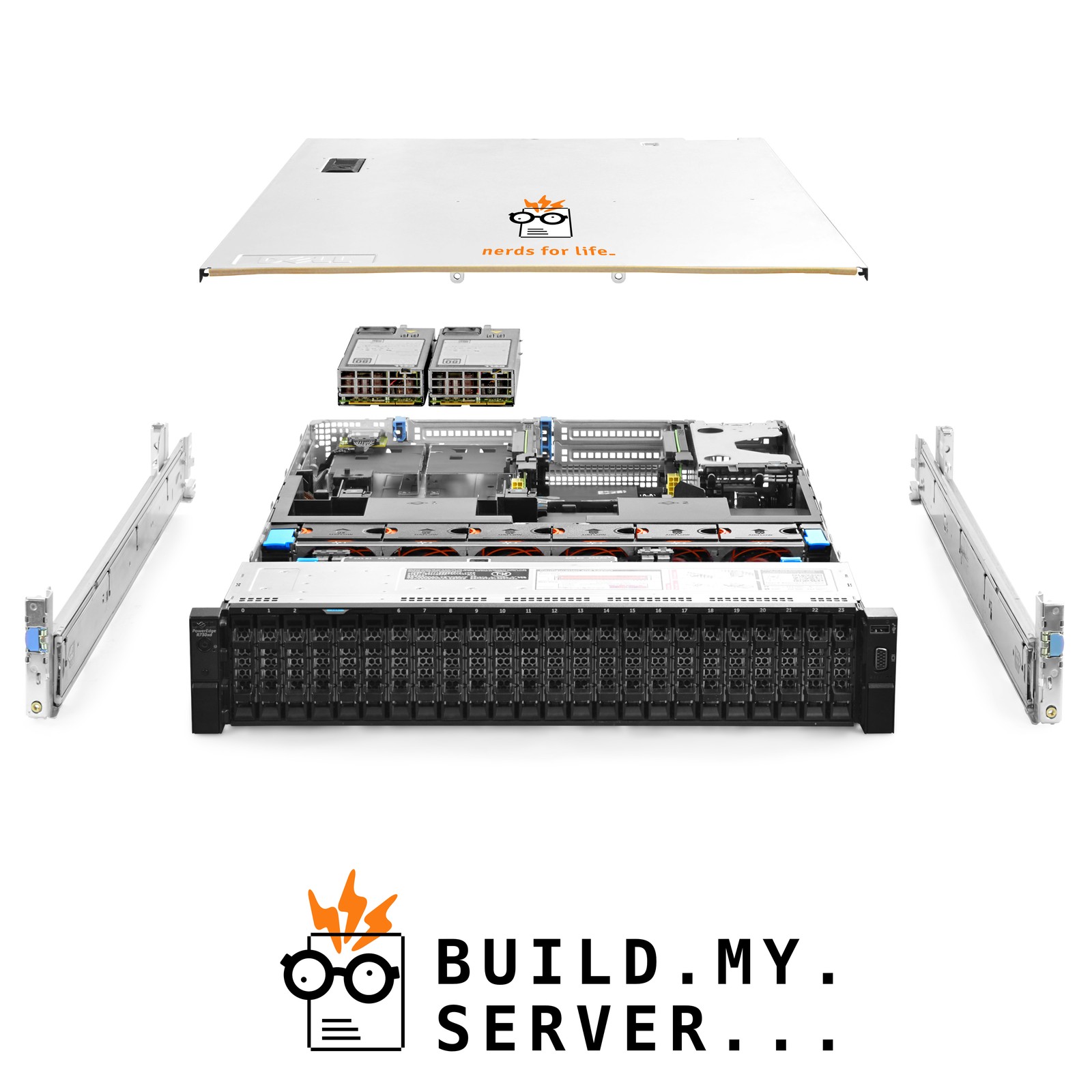 Dell PowerEdge R730xd 24B Server 2.30Ghz 24-Core 64GB RAM + 24x Caddies + Rails