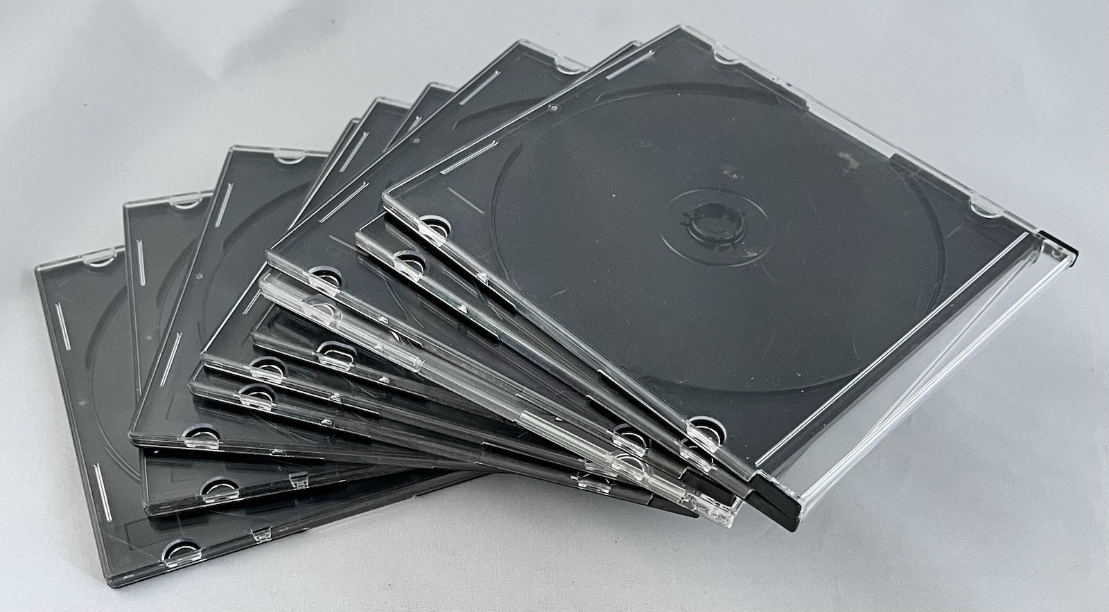 Lot Of 113 USDISC CD Jewel Cases Slimline 5.2mm, Single 1 Disc (Black)