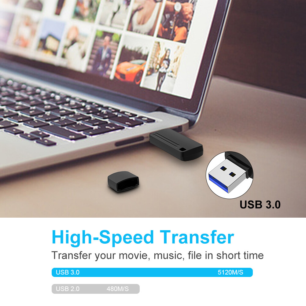 Wholesale 1/10/100pcs USB 2.0 32GB Flash Drives Memory Sticks Thumb Drives Black