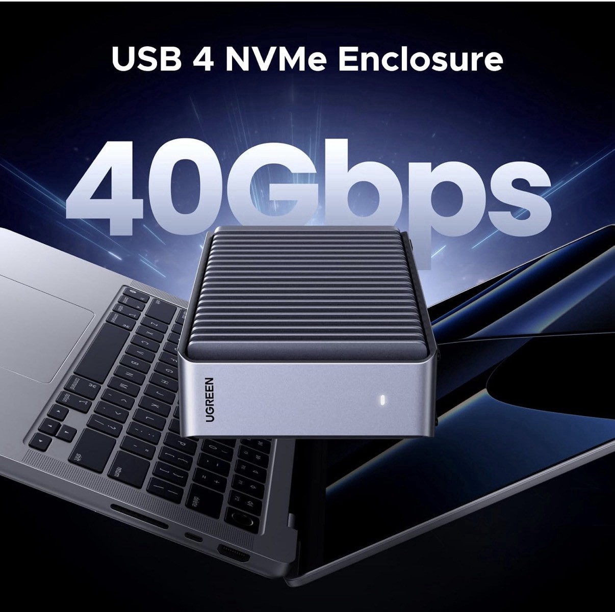 UGREEN 40Gbps M.2 NVMe Enclosure with Aluminum Double-Sided Thunderbolt 4/3/USB4
