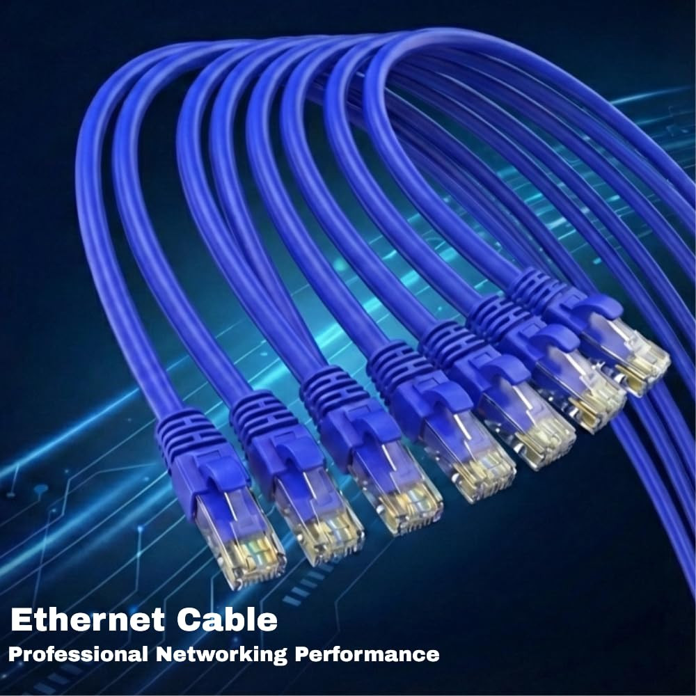 Cat7 SFTP Ethernet Patch Cord 75Ft – 100% Pure Copper LAN Cable, Double Shielded