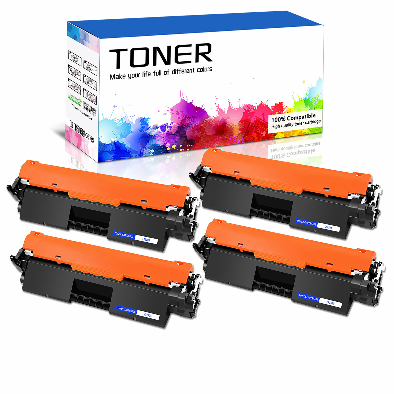 4 PACK CF230A 30A Toner Cartridge for HP LaserJet Pro M203dn M203dw MFP M227d