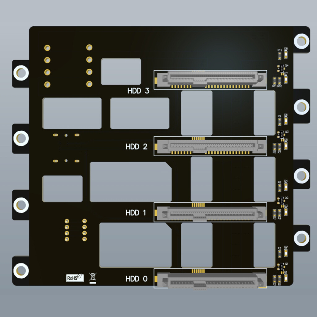 SASSATA Hard Disk Backplane for Nas Storage Server Expansion Board 6Gbp SFF8643