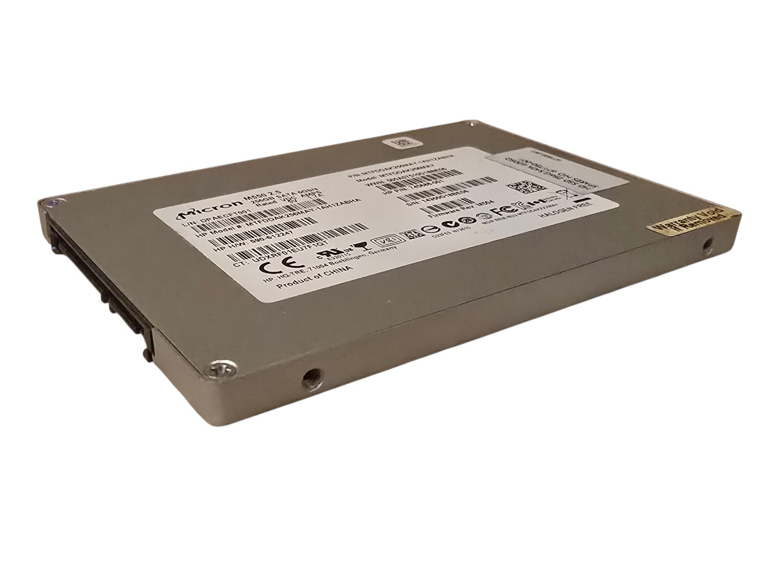Micron M550 256GB 2.5″ SATA 6Gb/s SSD – HP Spare 671730-001 / 745688-001