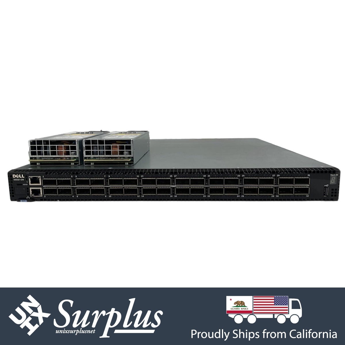 32 Port 40GbE QSFP+ Dell VXLAN SONiC Open Source Switch Broadcom Trident 2x PSU