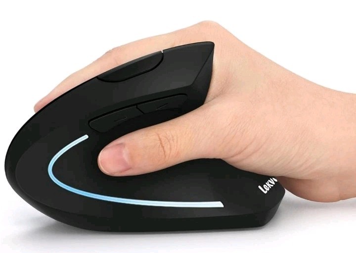 Ergonomic Vertical Wireless Rechargeable Optical Mouse 3 Adjustable DPI 800-1600