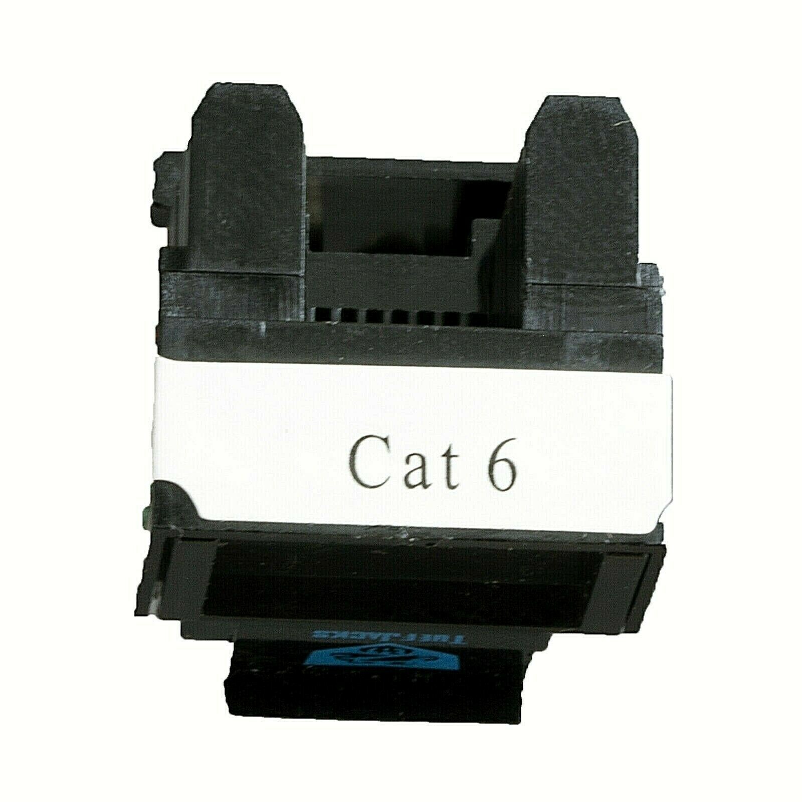 Cat6 Keystone Jacks in Black 25 Pcs Pack Tuff Jacks Lifetime Warranty