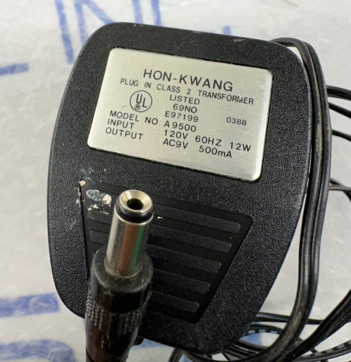 Hon-Kwang Power Supply A9500 AC9V 500mA