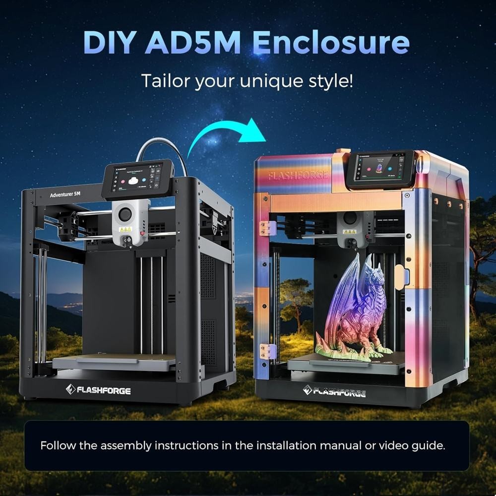 【Repaired】FLASHFORGE 3D Printer Adventurer 5M Core XY Auto Leveling Open DIY US