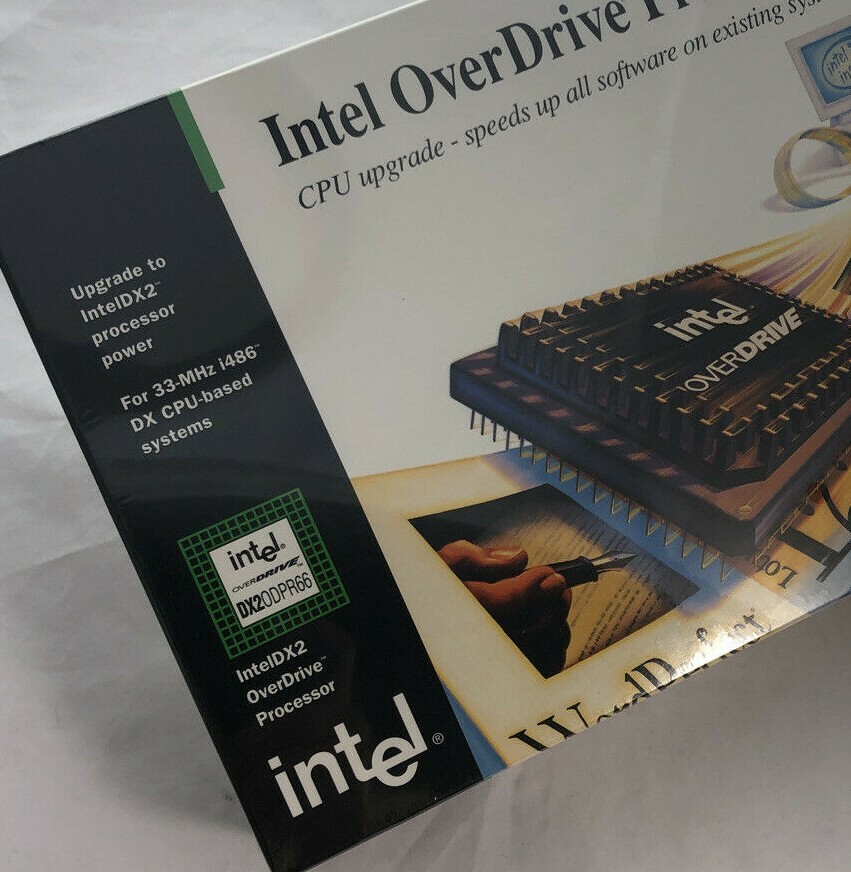 NEW 486 DX66 Retail BOX INTEL PROCESSOR DX2ODPR66 486 DX2 66Mhz OverDrive CPU