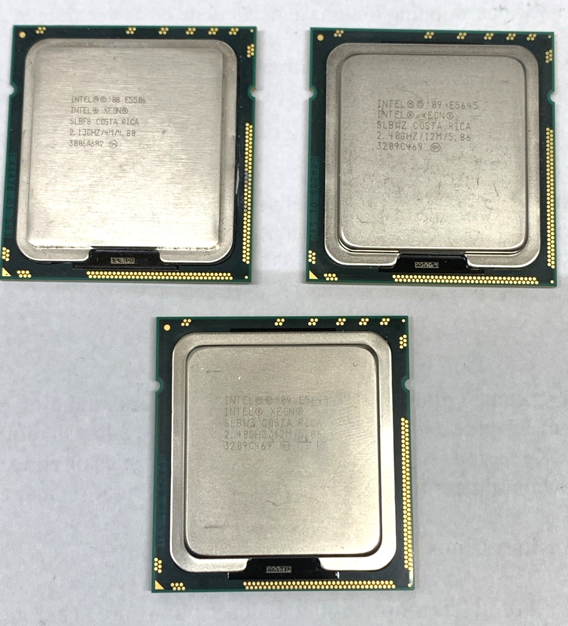 LOT OF 3 Mixed Intel Xeon E5645 E5506 CPU’s