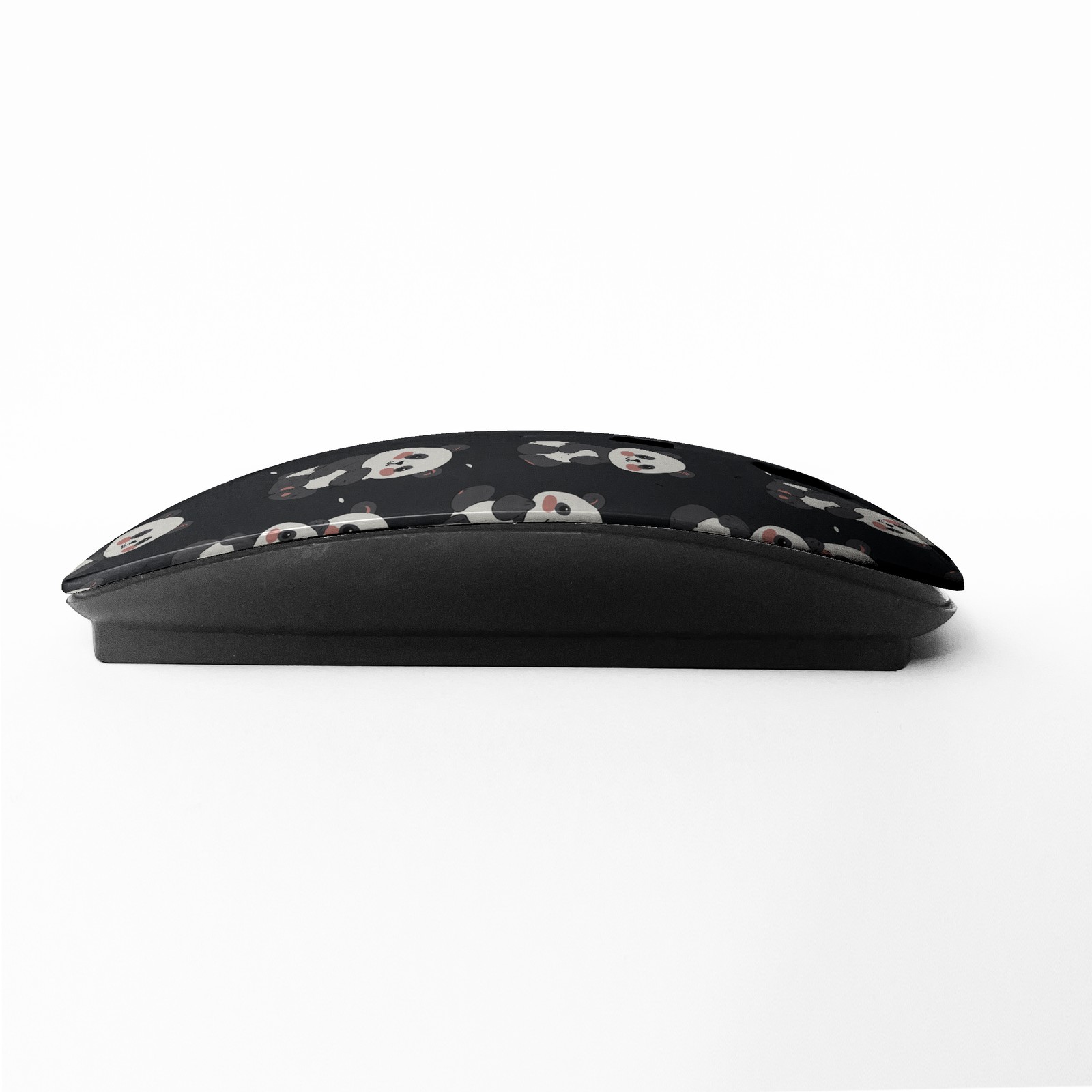 Panda Bears Black Pattern, Optical Wireless Mouse, Desktop Laptop Mice