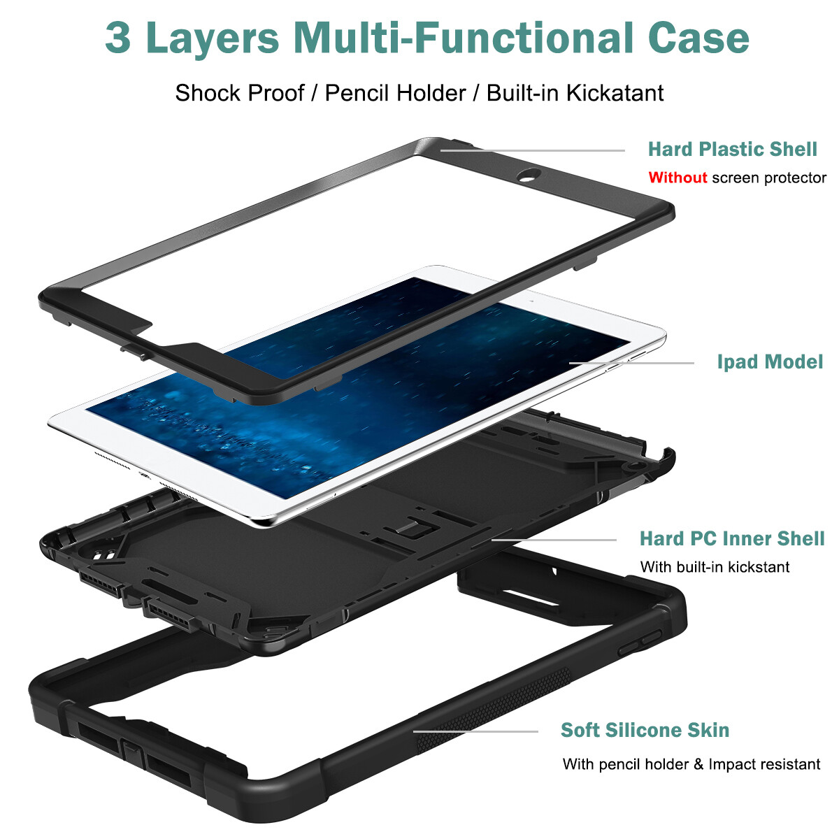 Shockproof Case Cover For Apple iPad 10.2″ 9.7″ 9th 8th 7th 6th 5th Generation
