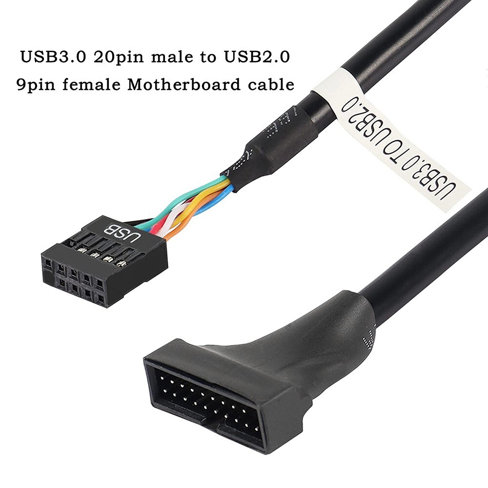 4pc USB 3.0 20 Pin Male to Female USB 2.0 9 Pin Motherboard Adapter Switch Cable