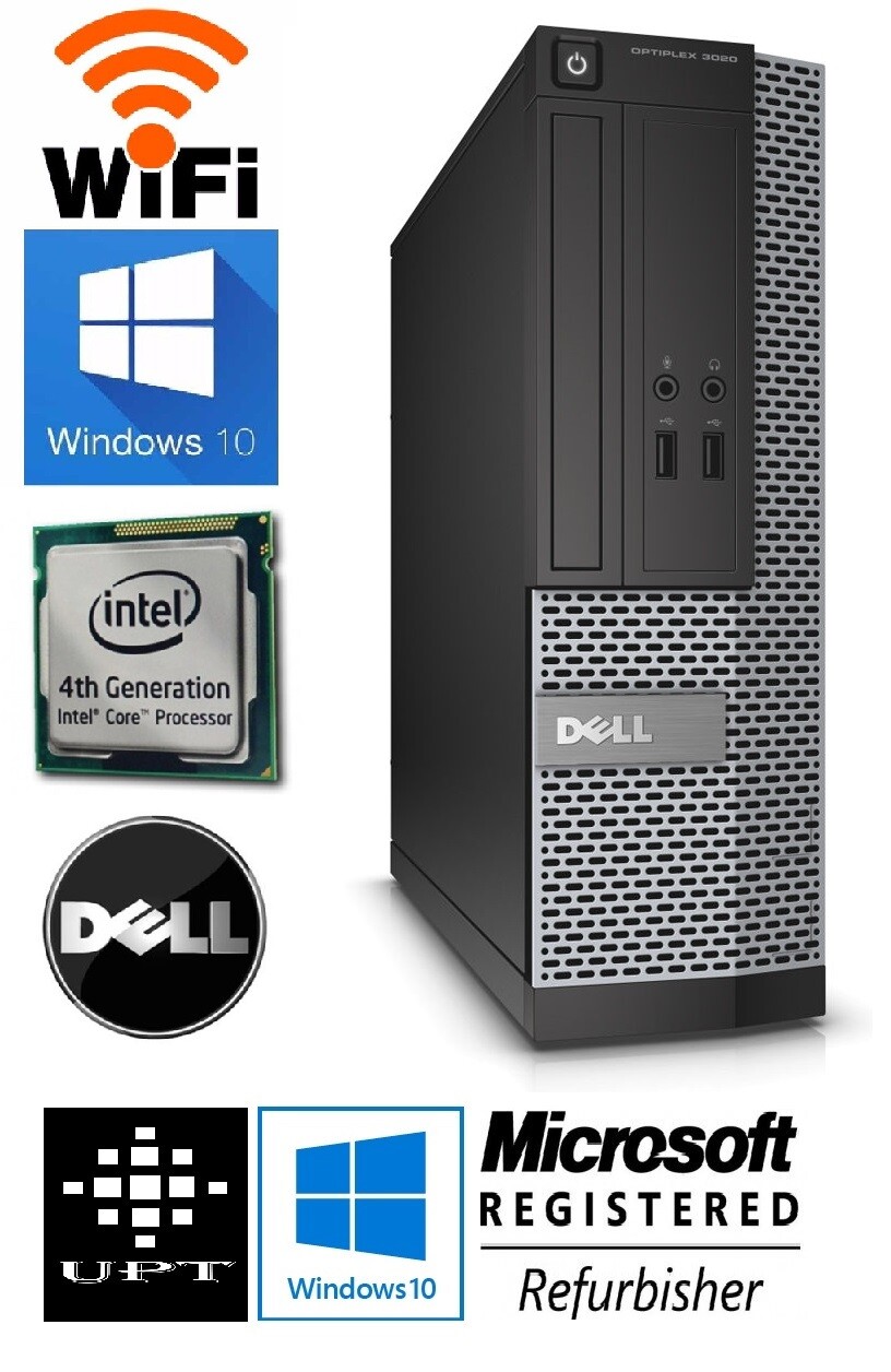 Dell OR HP Desktop PC Computer Dual C 500GB 8GB DUAL 19″ LCD WiFi Windows 10 Pro