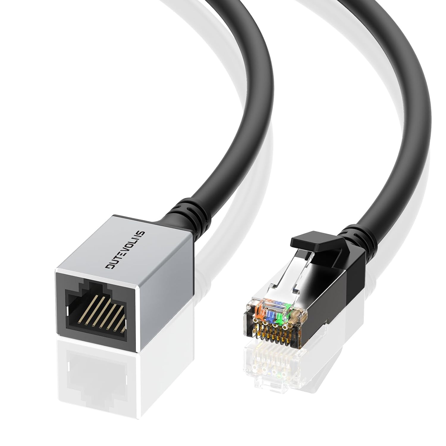 Cat 6 Ethernet Extension Cable 15 Feet, Network Male to Female Connector Cord, R