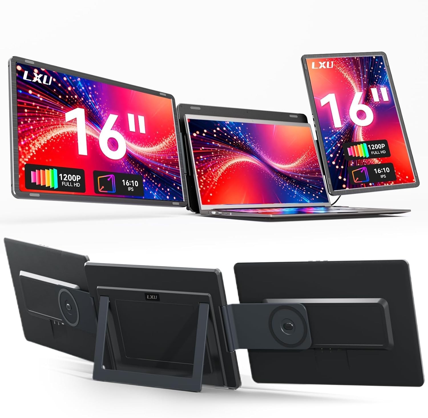 LXU S9G 16″ 1200P IPS Portable Laptop Screen Extender Monitor USB-C HDMI
