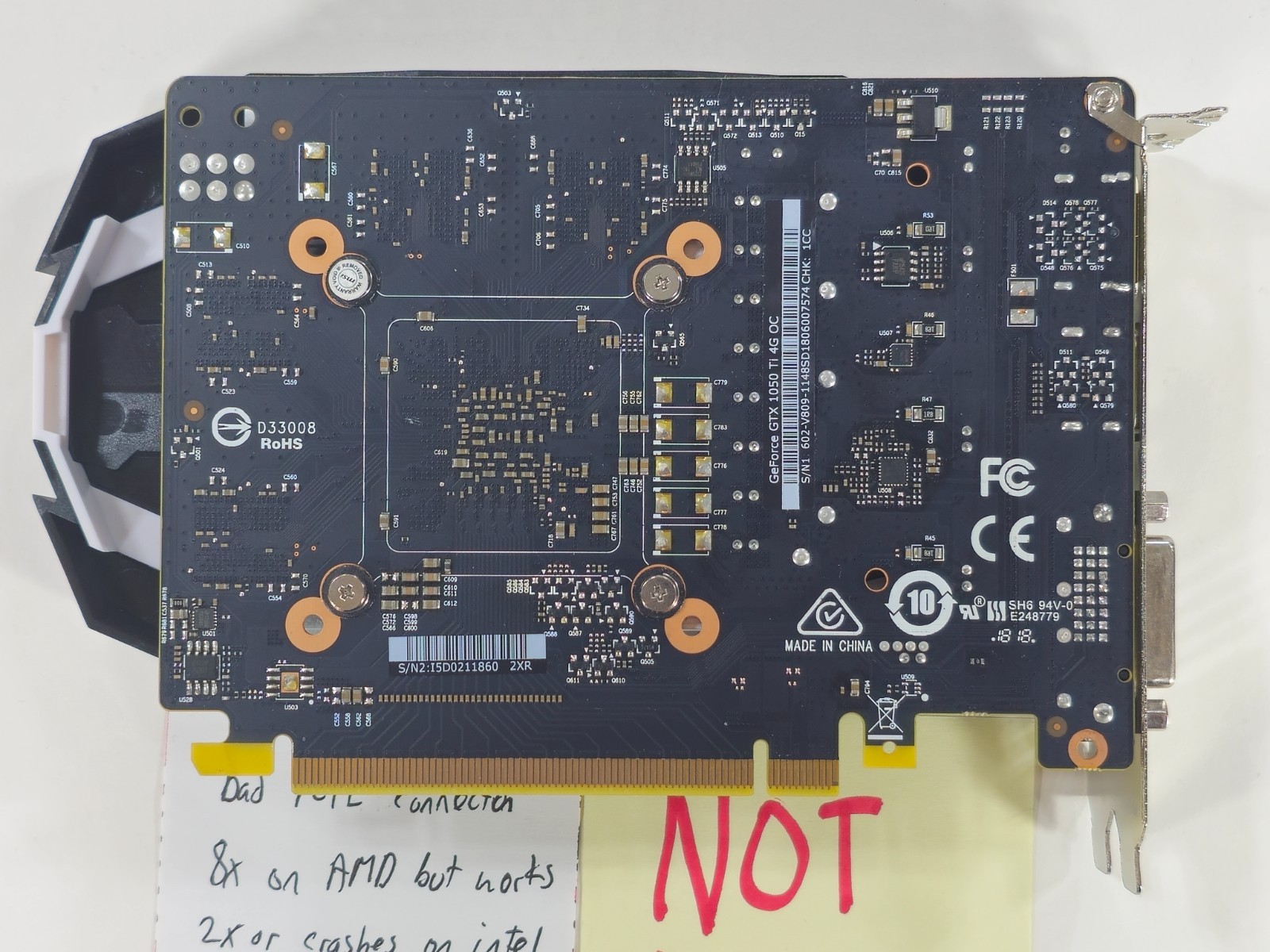 [READ DESCRIPTION] MSI GeForce GTX 1050 Ti OC 4GB 4G 128-bit GDDR5 PCI-E 3.0