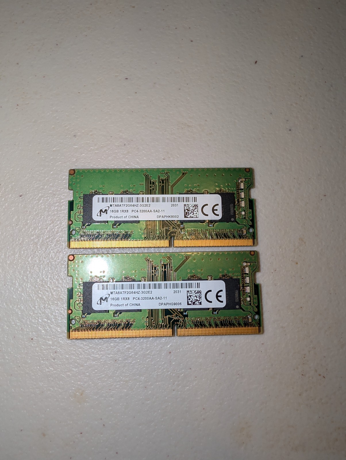 16GB DDR4 3200MHz SODIMM Laptop RAM PC4-25600 1Rx8 Tested Micron/Samsung/Hynix