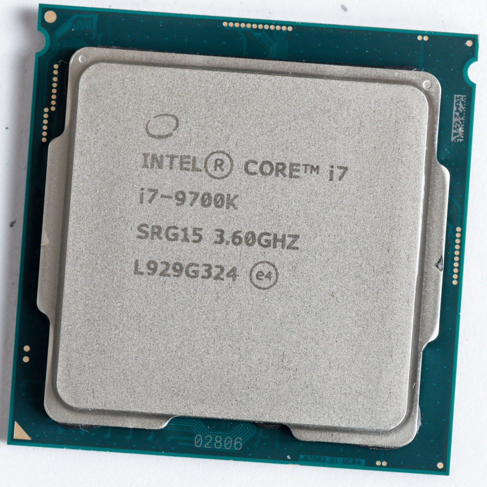 Intel Core i7-9700K SRG15 LGA1151 3.6GHz Six Core Processor Unlocked 95W 12MB