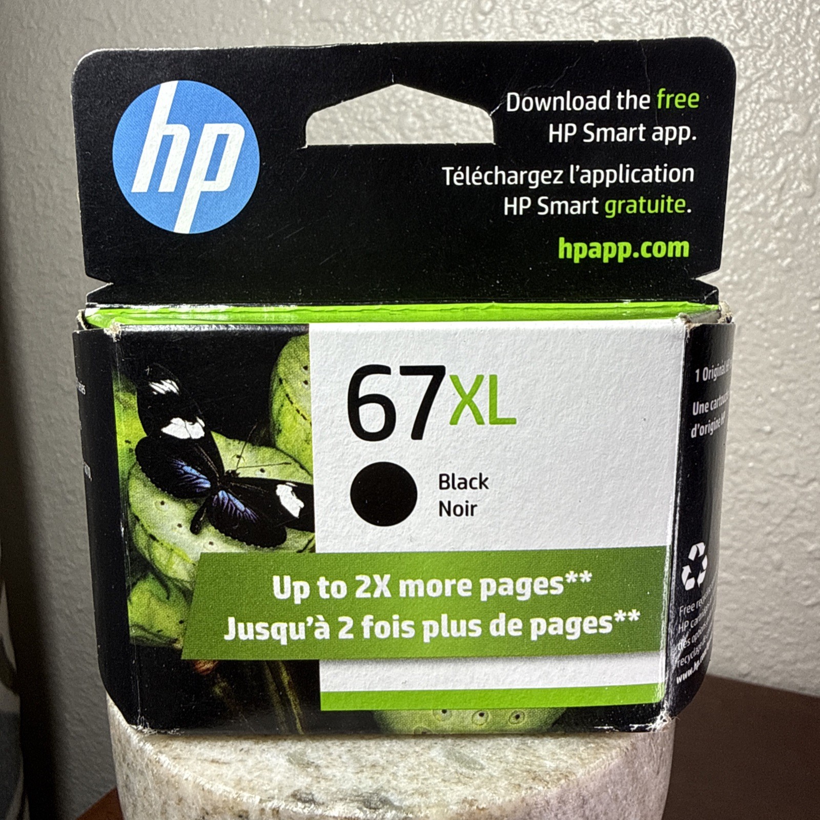 Genuine HP 67XL 3YM57AN Black Original High Yield Ink Cartridge OEM 09/2026