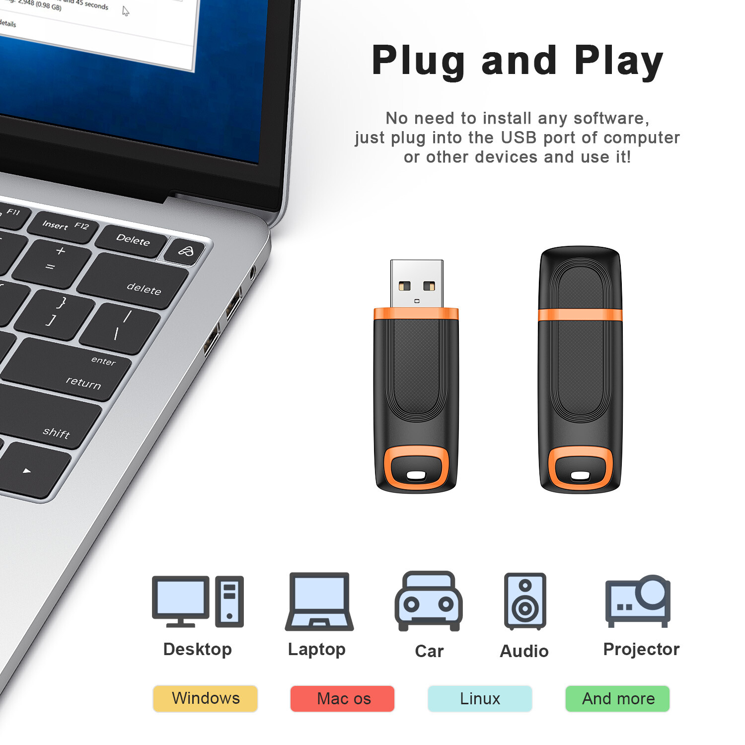 10 Pack USB 3.0 Flash Drive 16GB 32GB 64GB 128GB Memory Stick Thumb Drive U Disk