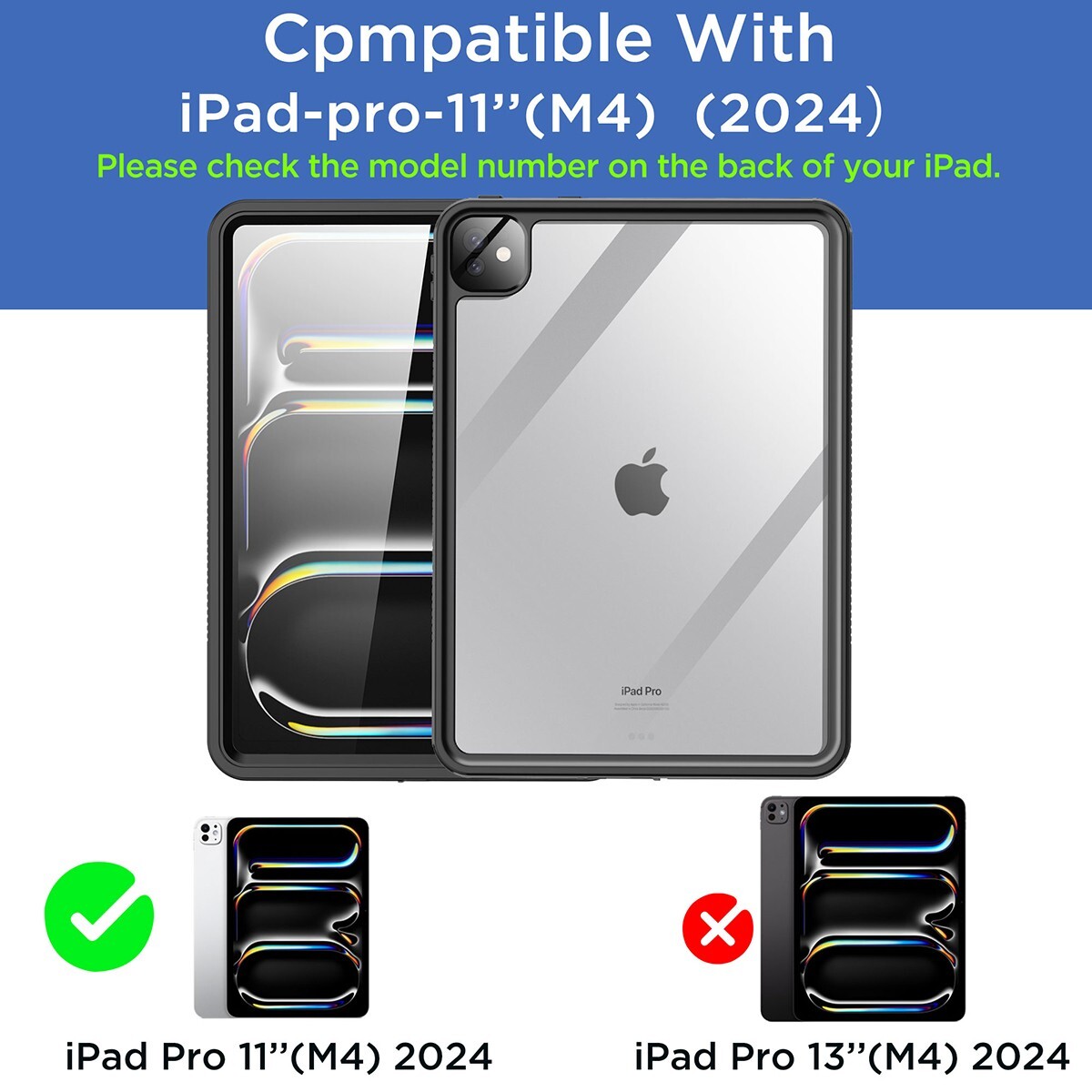 Waterproof Shockproof Heavy Duty Stand Case Cover For iPad Pro M4 11 inch (2024)