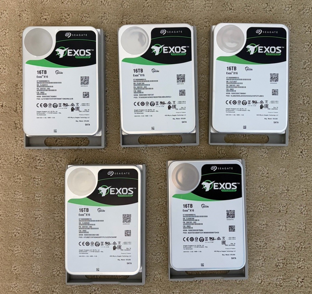 Seagate Exos X16 16TB, 7200 RPM, 3.5 inch Internal Hard Drive – ST16000NM001G